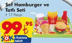 ŞEF HAMBURGER VE TATLI SETİ OYUNCAK ŞEF HAMBURGER VE TATLI SETİ OYUNCAK